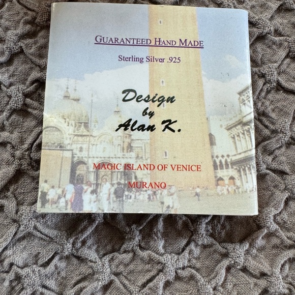 Fun Murano glass and 925 sterling silver cuff bracelet by Alan K - Picture 4 of 8